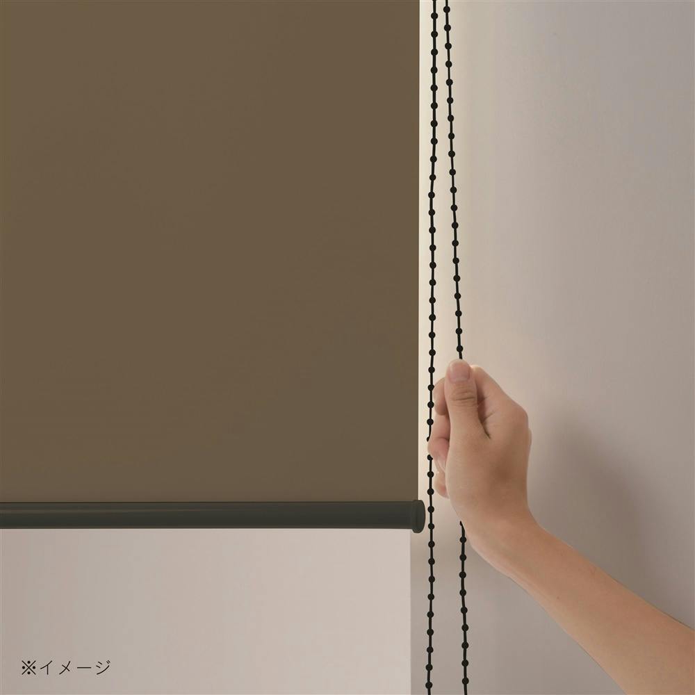 チェーン式 ロールスクリーン ブラウン 90×220cm (販売終了