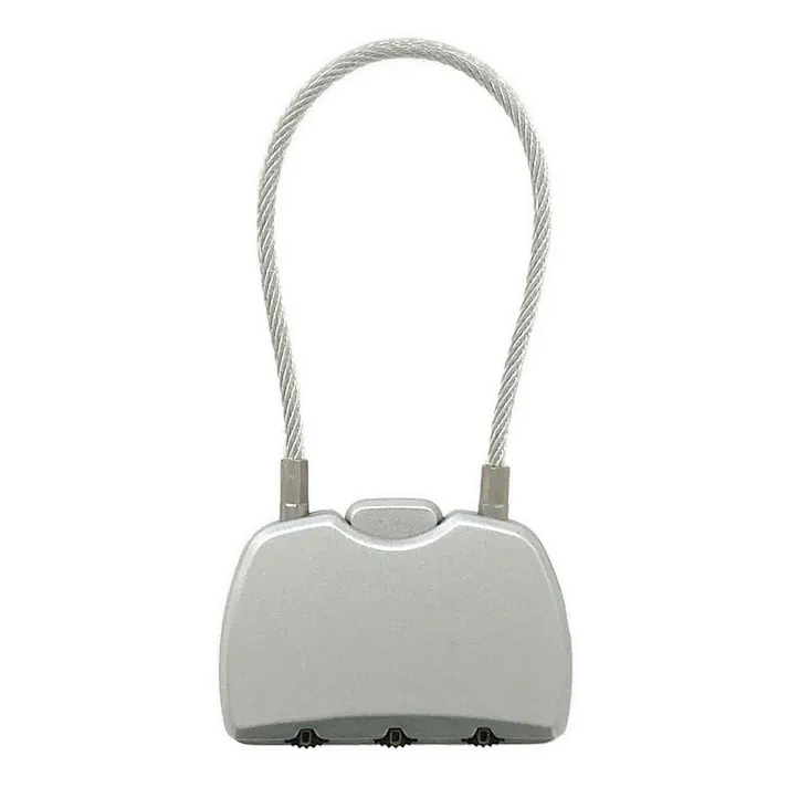 ダイヤル錠 ワイヤー シルバー YF20320SL