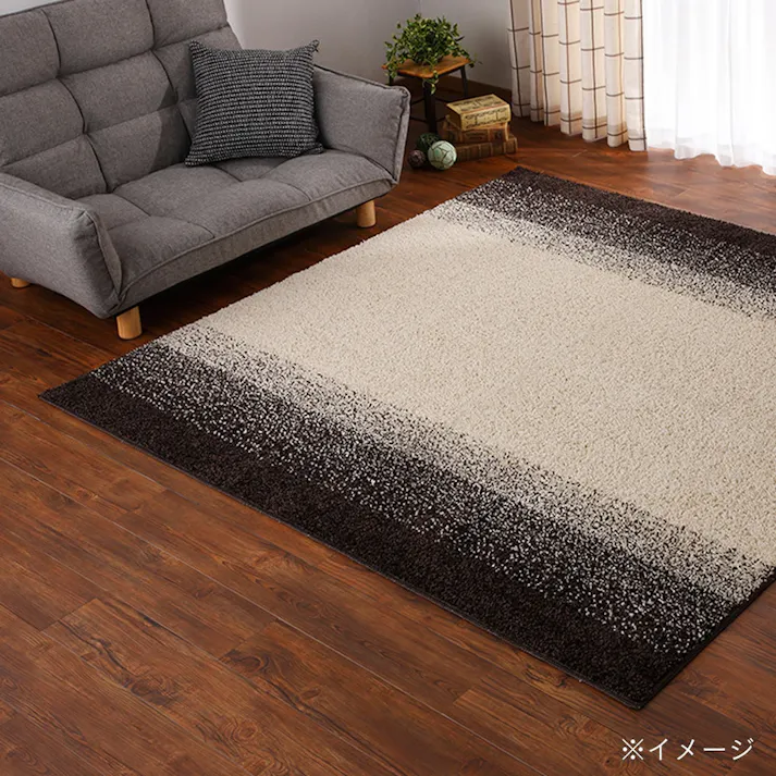 センターラグ リッド 185×185 IV/BK(販売終了)