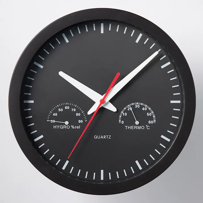 温湿度計付き掛時計 A-11(販売終了)