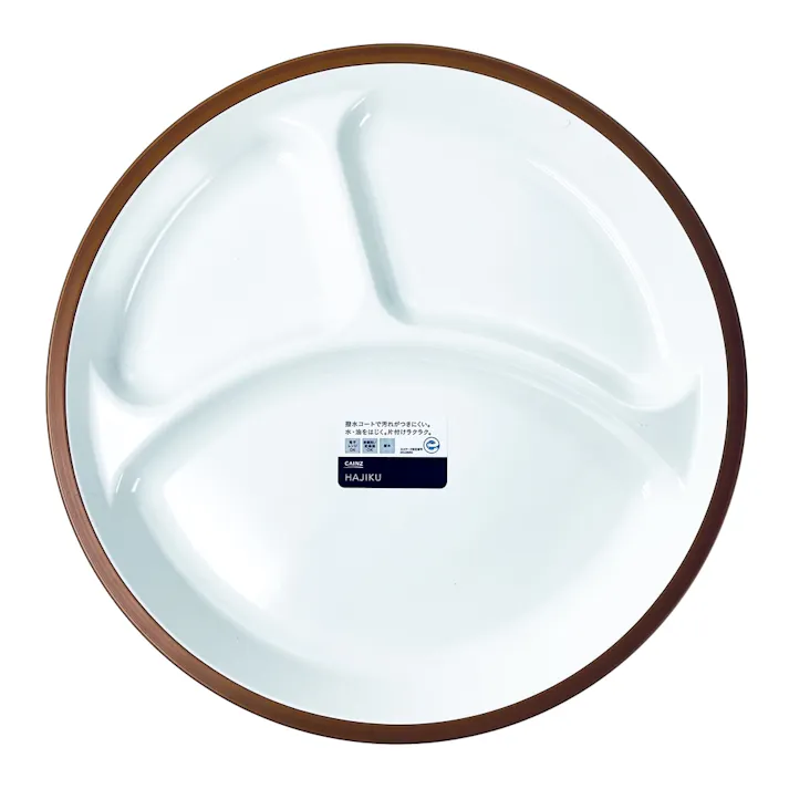 ラウンドプレート HAJIKU ライトブラウン