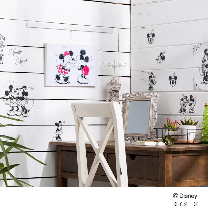 ウォールステッカー ミッキー&ミニー 35×50cm