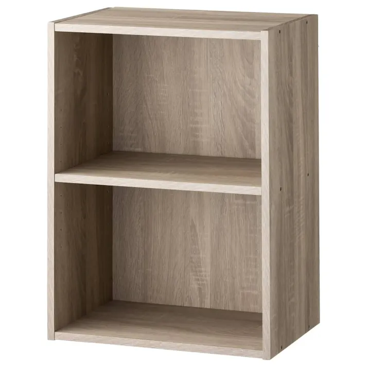 カラーボックス 可動棚収納ボックス 2段 ナチュラルエルム S1