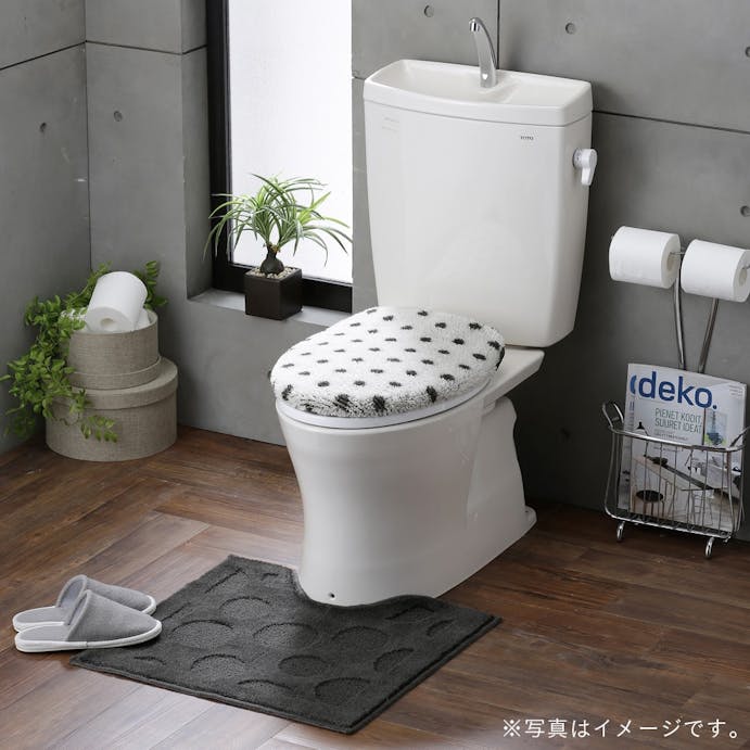 トイレフタカバー・マットセット 洗浄型 ドット(販売終了)