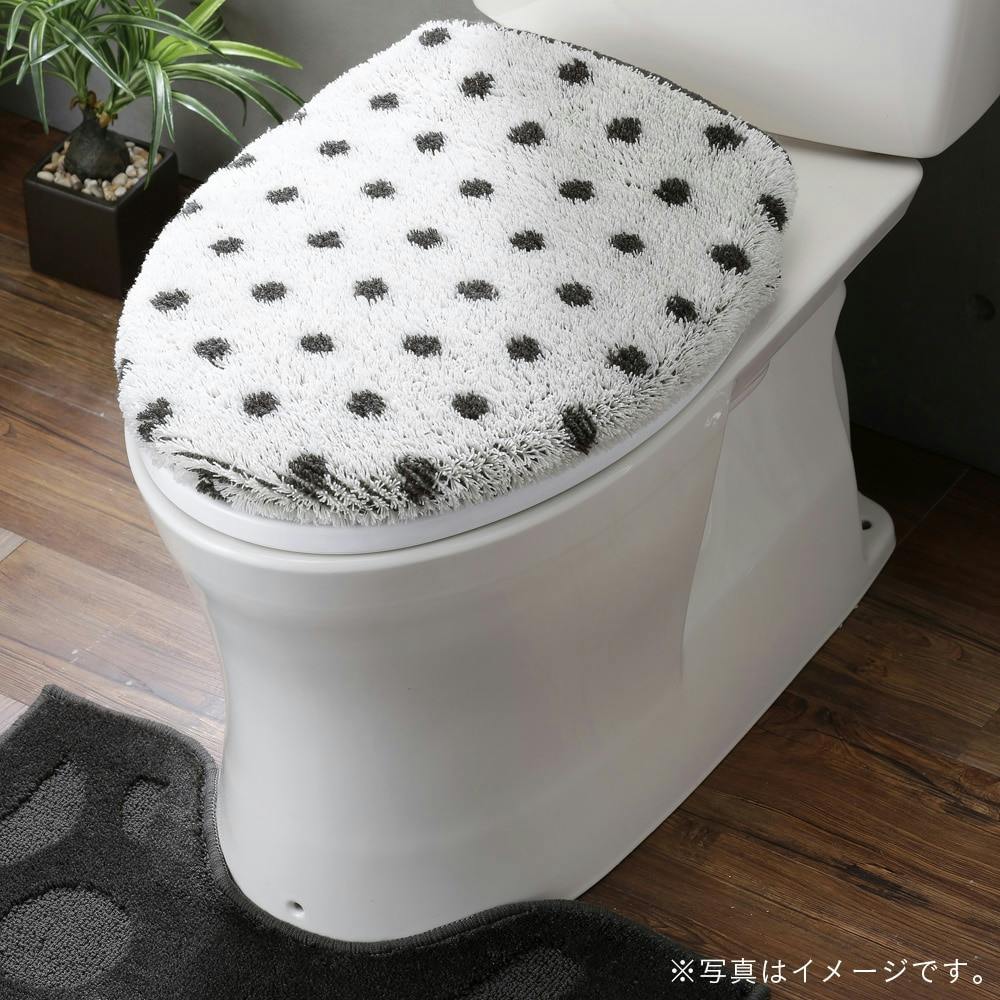 トイレフタカバー・マットセット 洗浄型 ドット(販売終了)