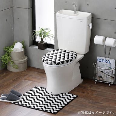 トイレフタカバー・マットセット 洗浄型 ギザギザ(販売終了)