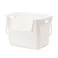 積み重ねても出し入れできるバスケット ホワイト