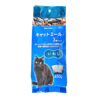 Pet’sOne キャットミールパウチ いわし 150g 3袋パック(販売終了)