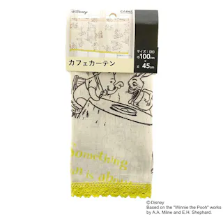 カフェカーテン くまのぷーさん 幅100×丈45cm