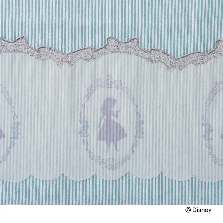 カフェカーテン 不思議の国のアリス 幅100×丈45cm