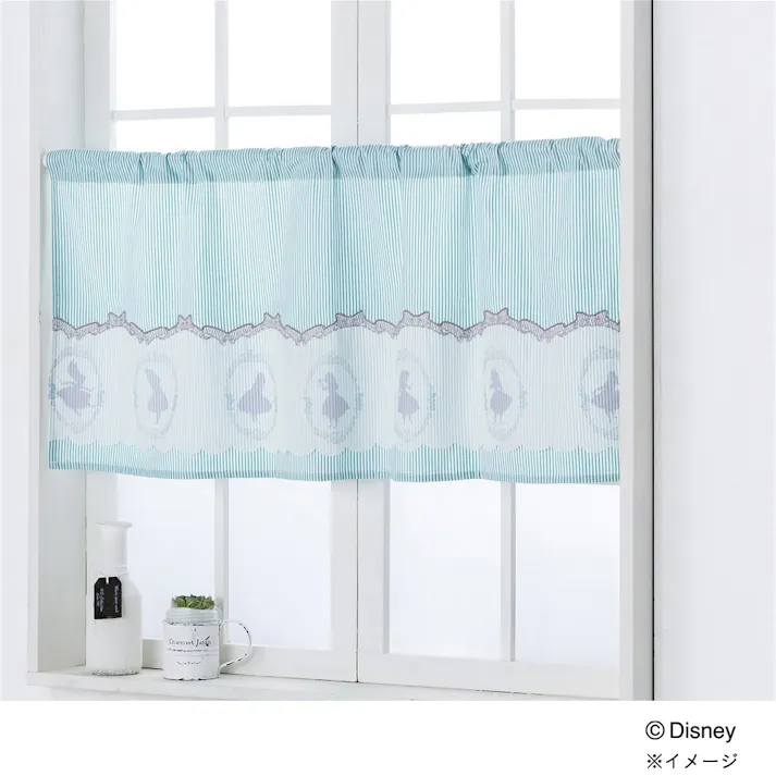 カフェカーテン 不思議の国のアリス 幅100×丈45cm