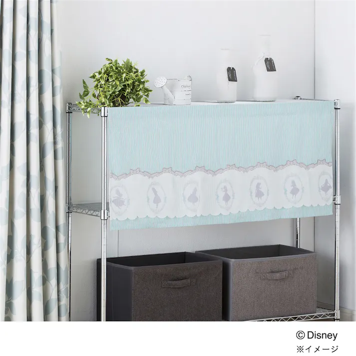 カフェカーテン 不思議の国のアリス 幅100×丈45cm