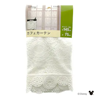 ディズニー カフェカーテン ミッキーマウス 幅145×丈75cm 洗濯OK