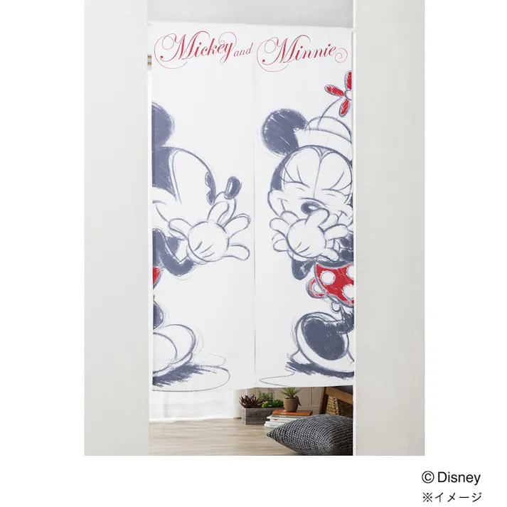 ディスニーのれん ミッキー&ミニー 85×150cm