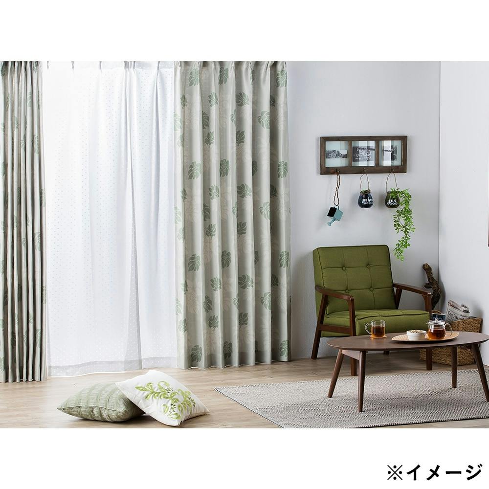 遮光性カーテン モンステラ グリーン 100×178cm 2枚組(販売終了