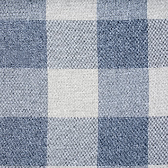 遮光性カーテン シンプルチェック ブルー 100×178cm 2枚組(販売終了)