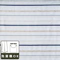 ボイル シンプルボーダー ブルー 100×133cm 2枚組 レースカーテン(販売終了)