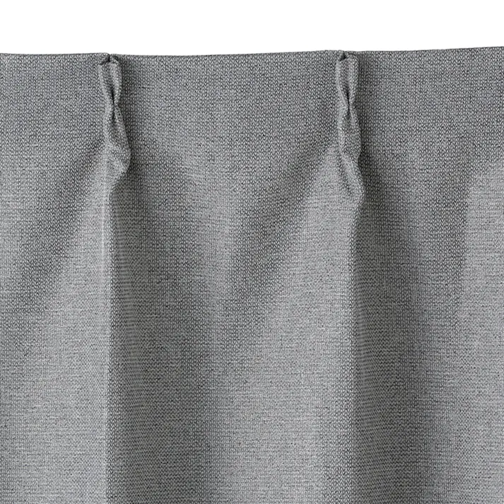 遮光性カーテン シック グレー 100×135cm 2枚組