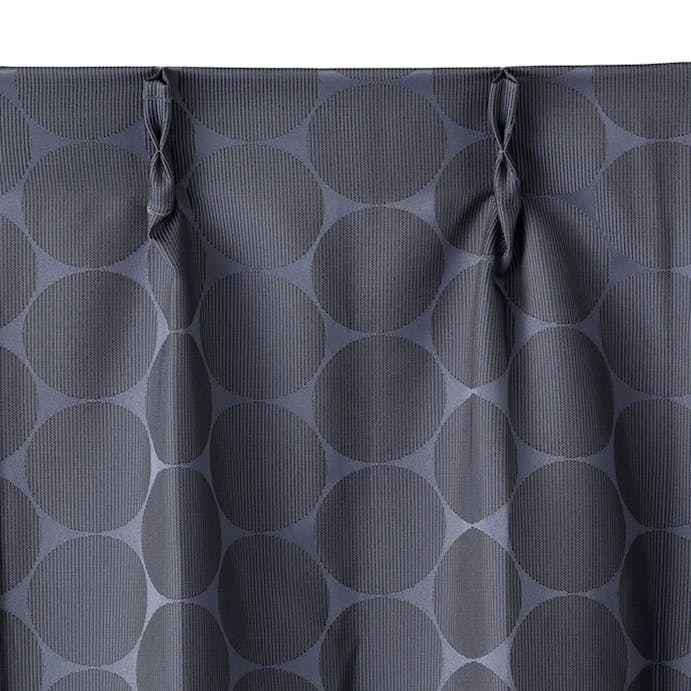 遮光性カーテン サークル ブラック 100×135cm 2枚組