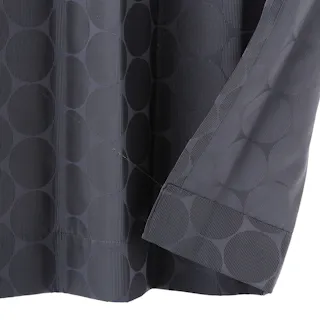 遮光性カーテン サークル ブラック 150×178cm 2枚組