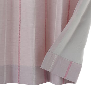 遮光性カーテン ストリーム ピンク 100×110cm 2枚組