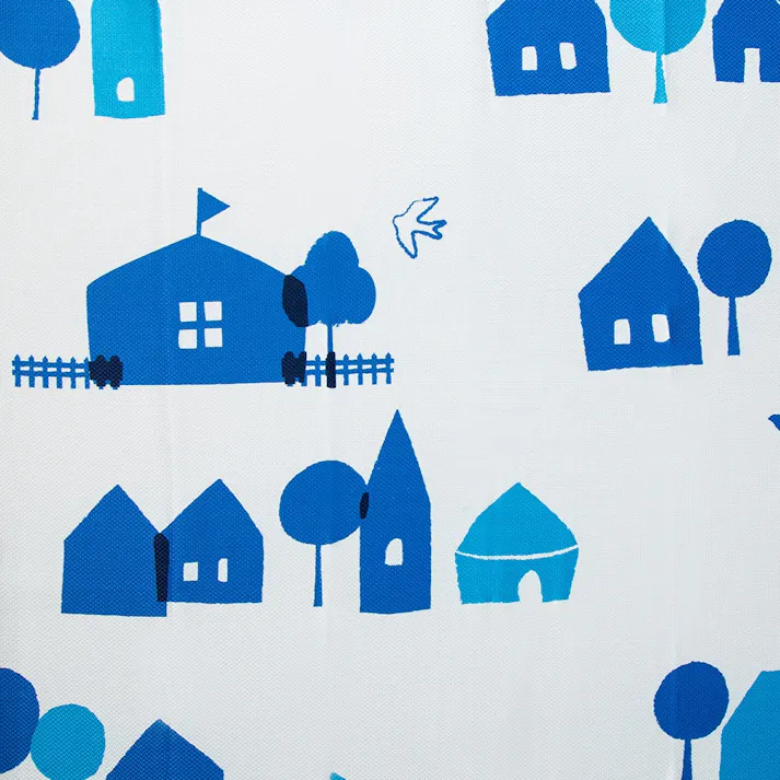 遮光性カーテン ハウス ブルー 200×230cm 1枚入