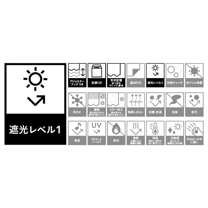 遮光性カーテン ハウス ブルー 200×230cm 1枚入