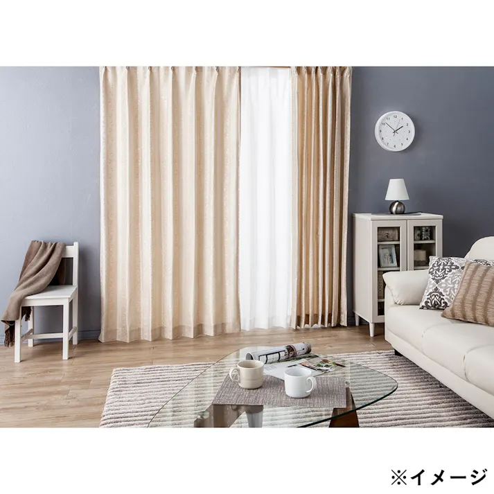 形状記憶カーテン クラシック アイボリー 100×178cm 2枚組