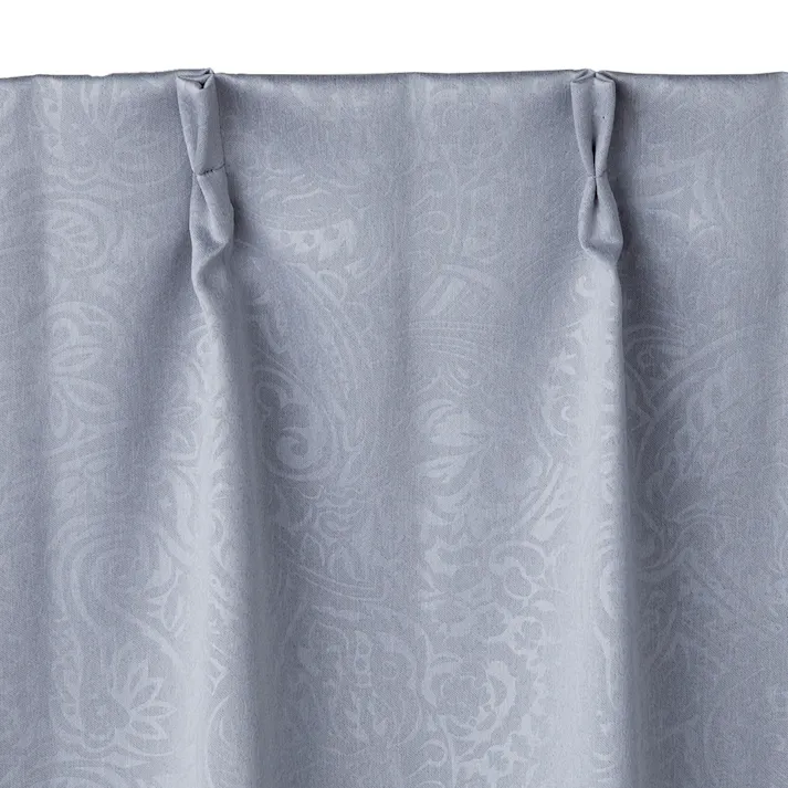 遮光性カーテン バロック グレー 150×178cm 2枚組