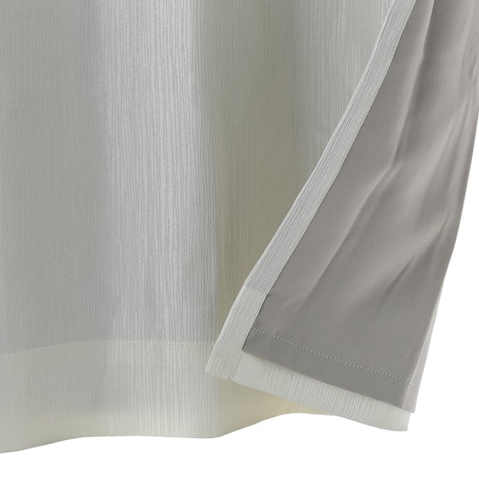 裏地付きカーテン バーチ ホワイト 100×110cm 2枚組