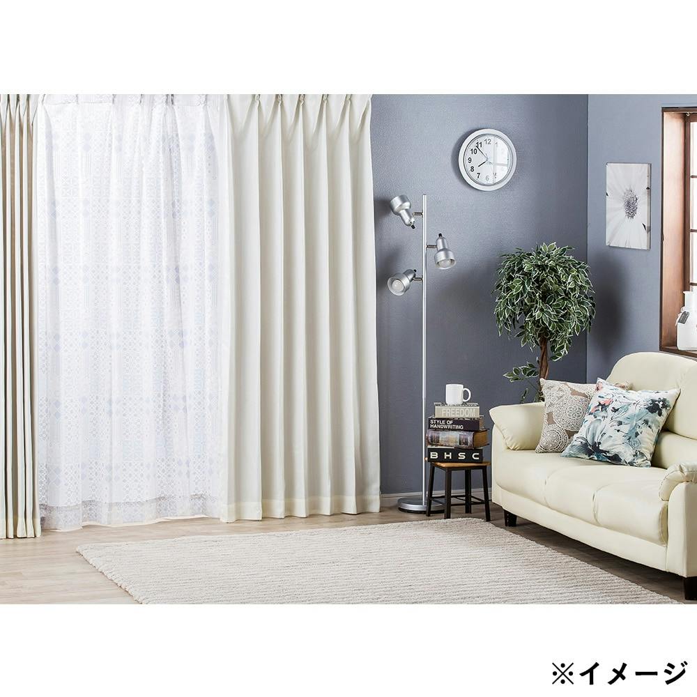 値下げ交渉あり！ホワイトカーテン 裏地付きカーテン バーチ ホワイト 100×200cm 2枚組 | カーテン