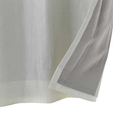 裏地付きカーテン バーチ ホワイト 150×178cm 2枚組