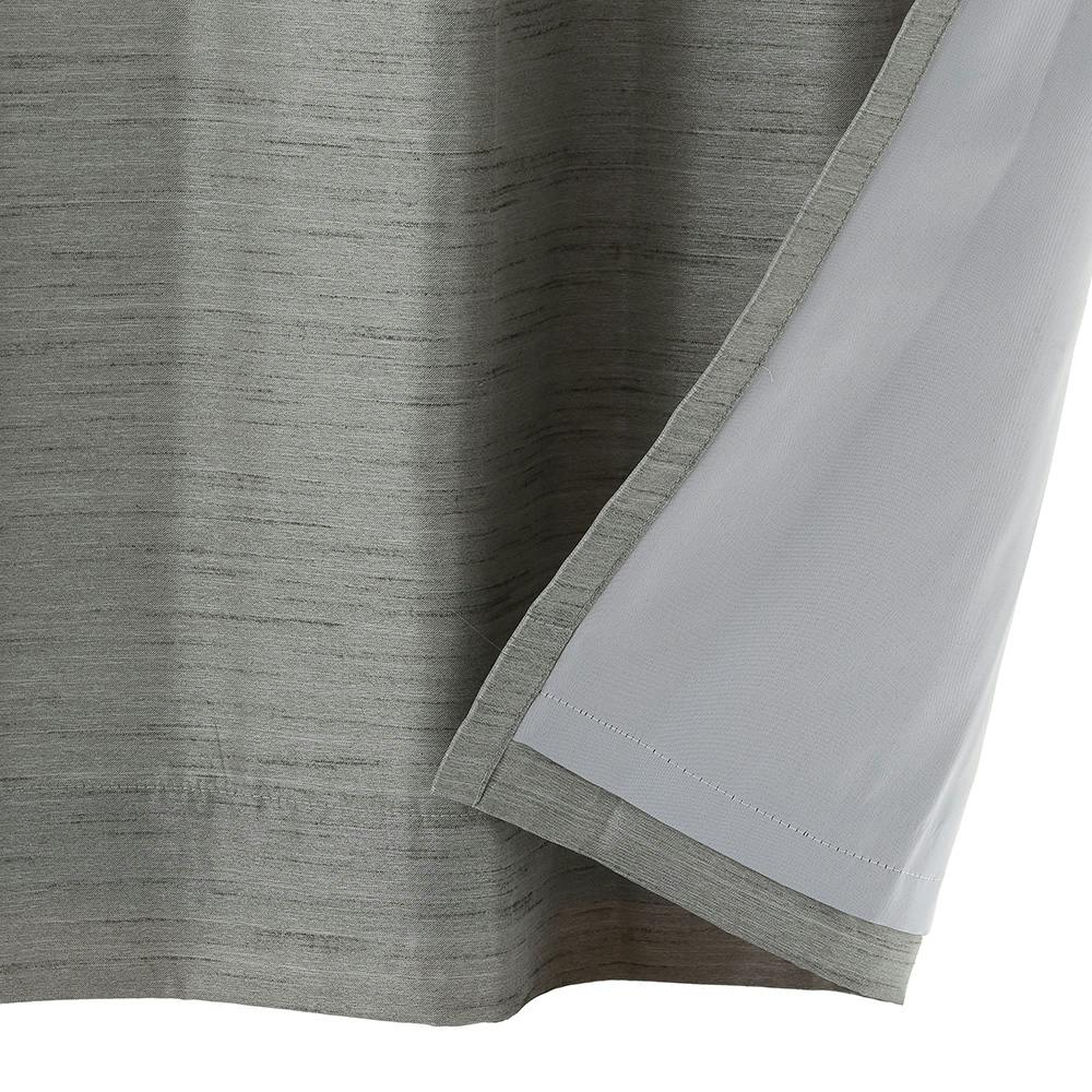 カーテン　裏地付き（大２枚、小２枚） ニトリ 裏地付き遮光2級・遮熱カーテン(パターン2 グレー