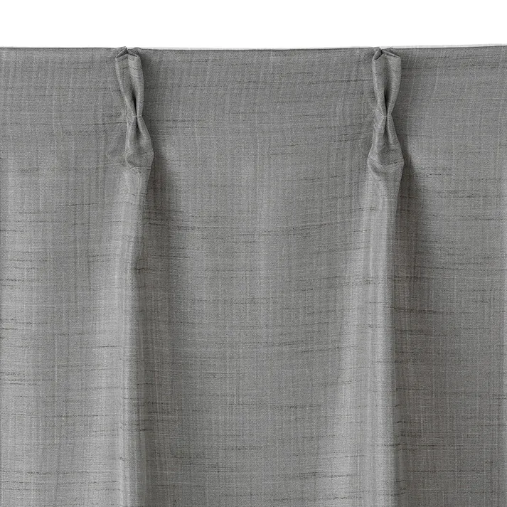 裏地付きカーテン 白樺 ベージュ 100×135cm 2枚組