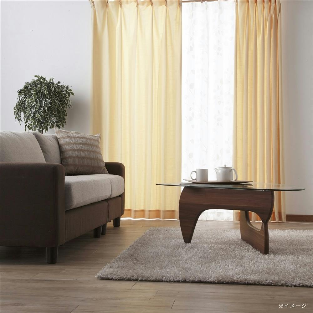 形状記憶カーテン ノース イエロー 100×178cm 2枚組 | カーテン