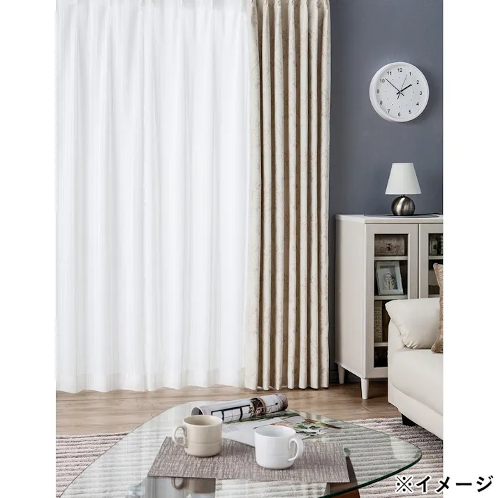 ボイルカーテン スプリント ホワイト 200×228cm 1枚入