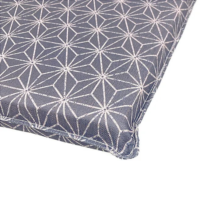 固綿シートクッション 麻の葉 ネイビー 45×45cm