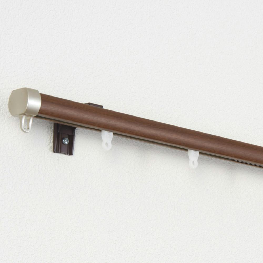 装飾カーテンレール ヴェント シングル ブラウン 3m