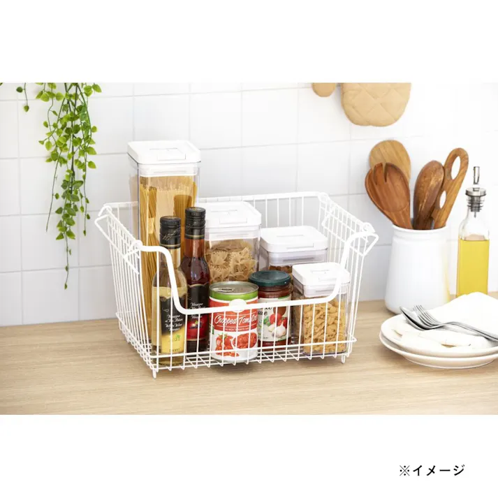 積み重ねできるバスケット L