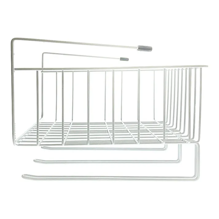 キッチンペーパーもふきんも置ける戸棚下収納ラック ホワイト(販売終了)