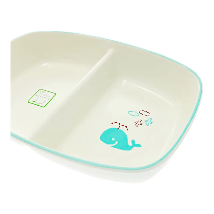 子供用食器 仕切りプレート くじら HAJIKU