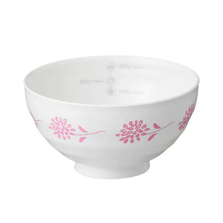 ご飯の量がはかれる飯椀(中) HAJIKU ピンク