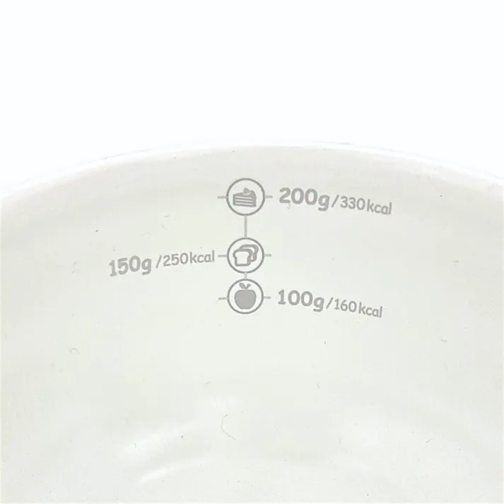 ご飯の量がはかれる飯椀(中) HAJIKU グレー