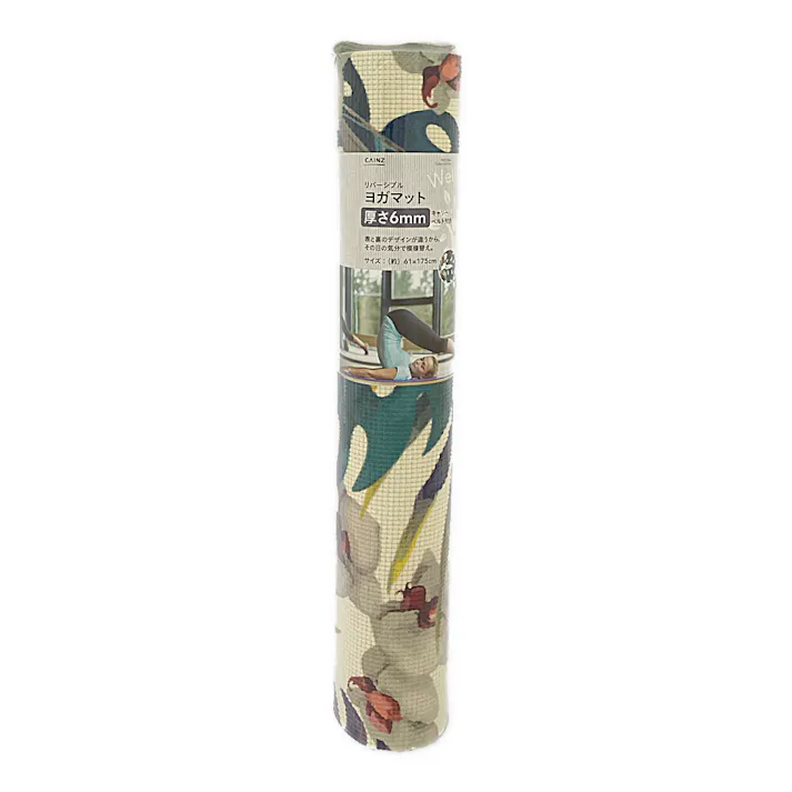 カインズ リバーシブル ヨガマット トロピカル 厚さ6mm PVC17561