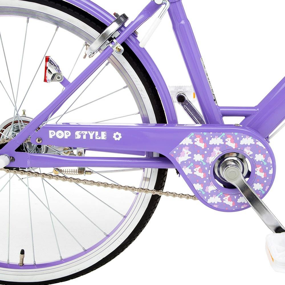 自転車】子供車 POPSTYLE2 22インチ パープル(販売終了) | 子供用自転車（シティサイクル） 通販 | ホームセンターのカインズ