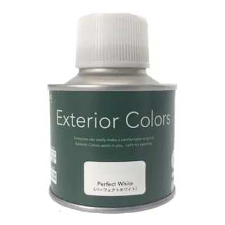 カインズ エクステリアカラーズ パーフェクトホワイト 刷毛付き 80ml