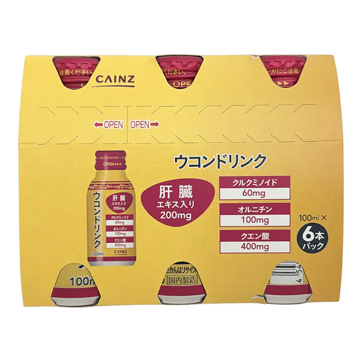 肝臓エキス入り ウコンドリンク 100ml×6本