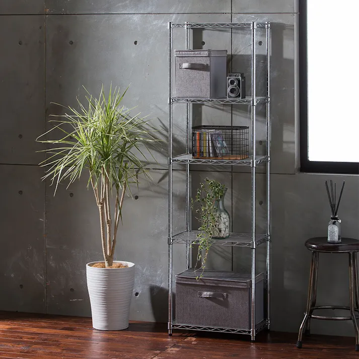 インテリアシェルフ 幅46 5段 ポール径19mm M3