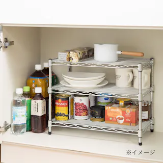 L3 コンパクトラック奥行24 3段 ポール径12.5mm(販売終了)