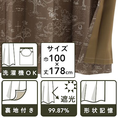 カーテン くまのプーさん 100×178cm(販売終了)